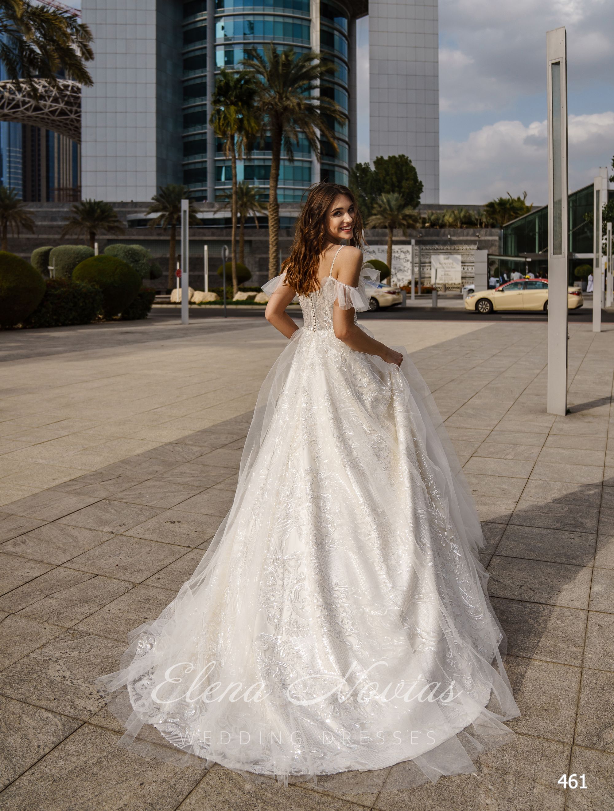 Воздушное свадебное платье А-силуэта от Elena Novias